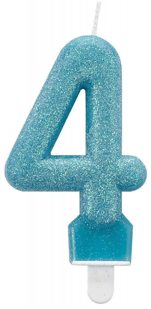 Цвят glittery cake candle, число candle 4
