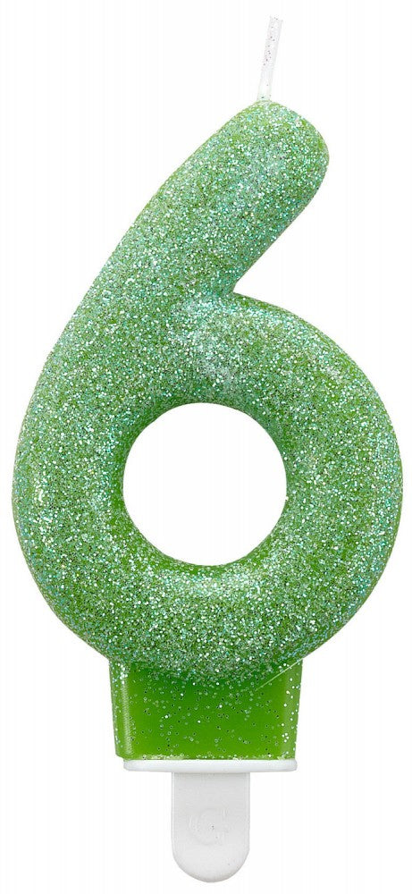 Цвят glittering cake candle, число candle 6
