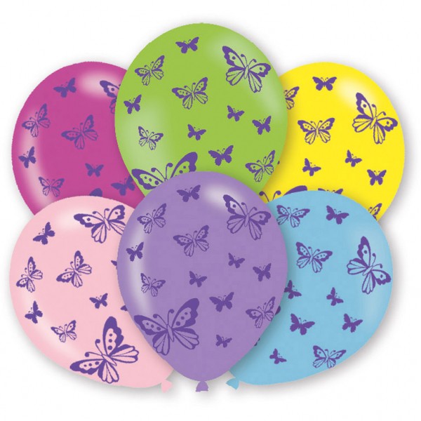 Пеперуда Colorful Балон, 6-pack 11 inch (27.5 см)