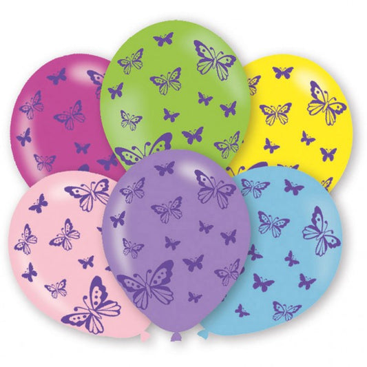 Пеперуда Colorful Балон, 6-pack 11 inch (27.5 см)