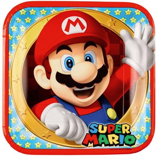 Супер Марио Mushroom World пластамасова чиния 8 части 23 см