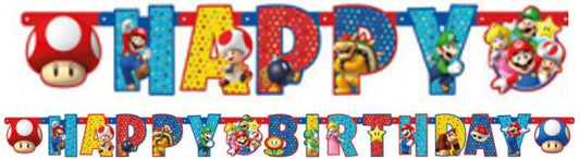 Супер Марио Mushroom World Честит Рожден ден sign 190 см