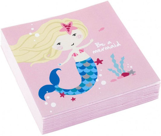 Mermaid Shellebrate napkin pack of 20 25x25 см