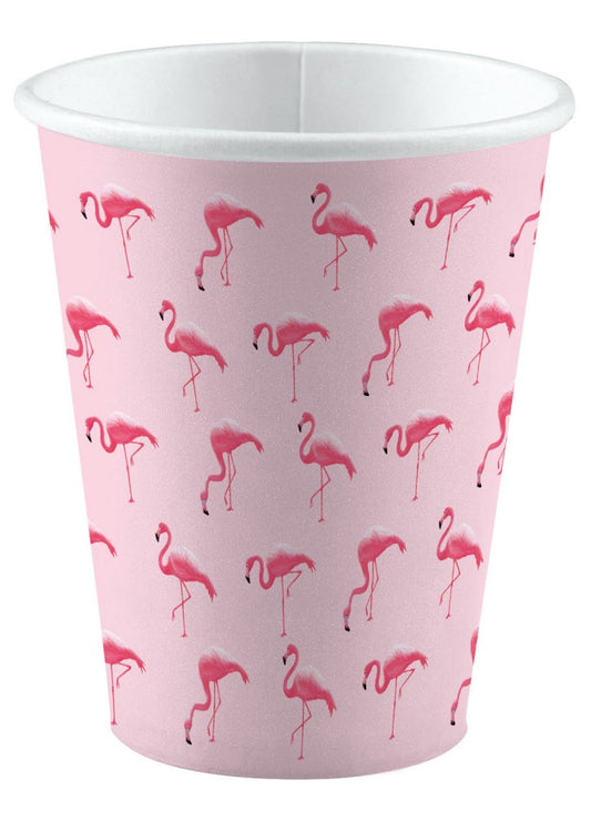 Фламинго Розов paper cup комплект от 8, 250 ml