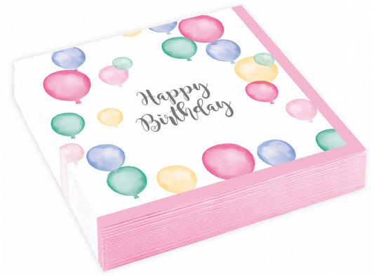 Честит Рожден ден Pastel Честит Рожден ден napkin 20 части 25x25 см