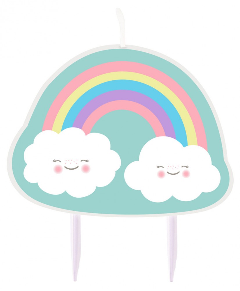 Дъга Дъга and Cloud and Cloud рожден ден candle 8.5 см