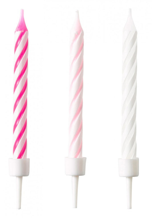 Цвят Hot Розов cake candle, комплект от 10  Свещи