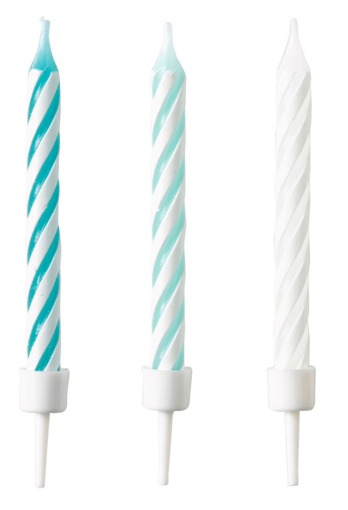 Цвят Aqua Glamor cake candle, 10-части candle комплект