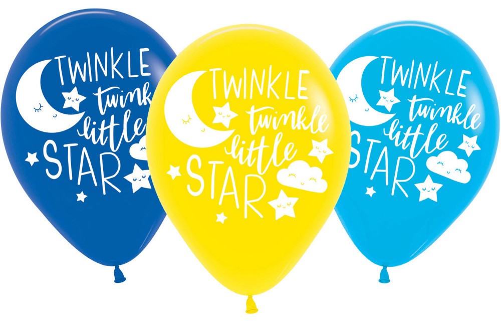 Twinkle twinkle little Звезда Moon Балон, 6 части 11 inch (27,5 см)