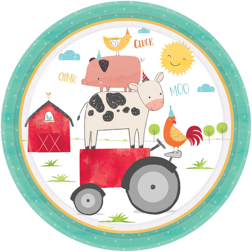 Barnyard Ranch пластамасова чиния 23 см