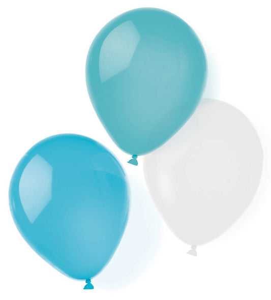 Цвят Aqua Glamor Син Балон, 8 части 10 inch (25.4 см)