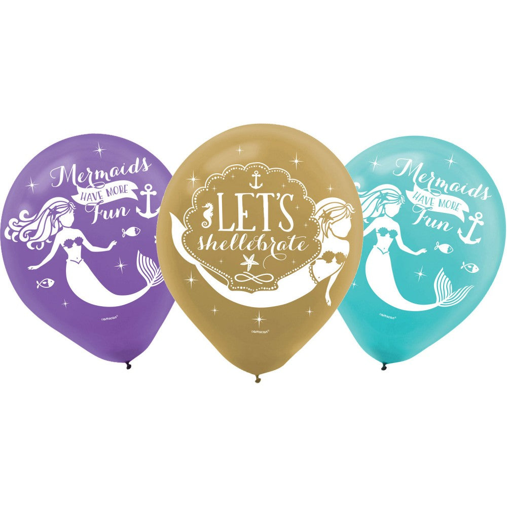 Mermaid Shellebrate Балон, 6 части 11 inch (27.5 см)