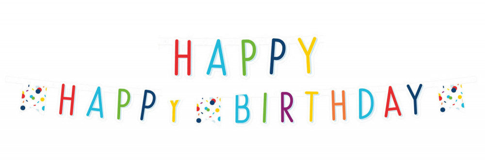 Честит Рожден ден Colorful Confetti Честит Рожден ден inscription 180 см