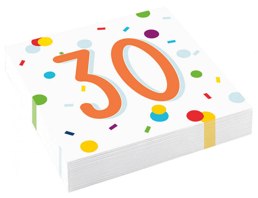 Честит Рожден ден Confetti  Честит Рожден ден 30 Салфетки 20 части 33x33 см