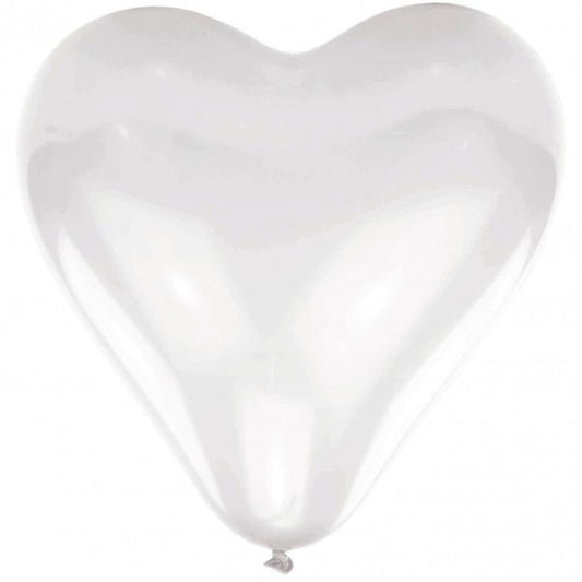 Сърце White Colorful Балон, pack of 10, 16 inch (40.6см)