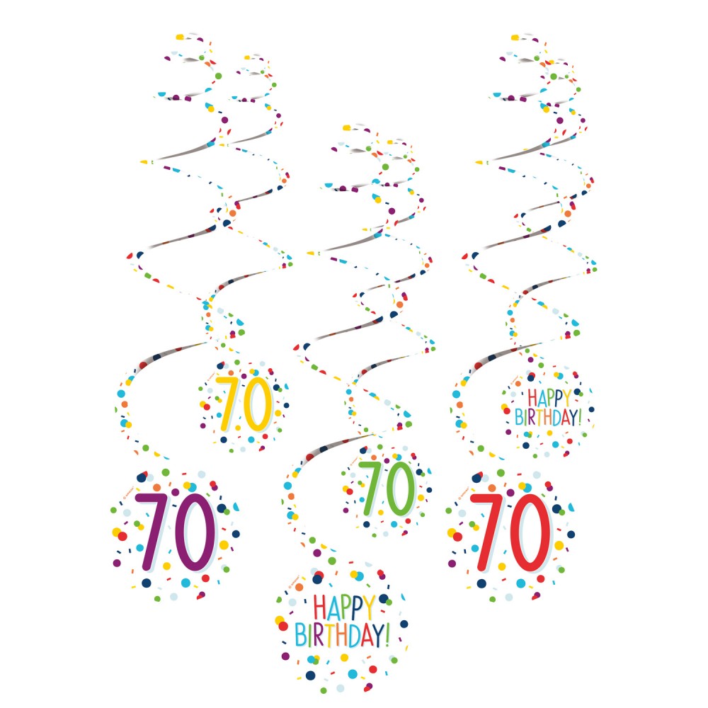Честит Рожден ден Confetti Честит Рожден ден 70 Decorative Ribbon комплект 6 части