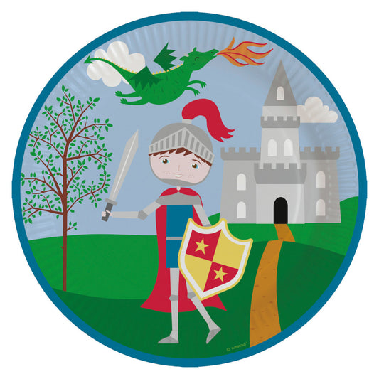Рицари Protect Knight пластамасова чиния, 8 части, 23 см