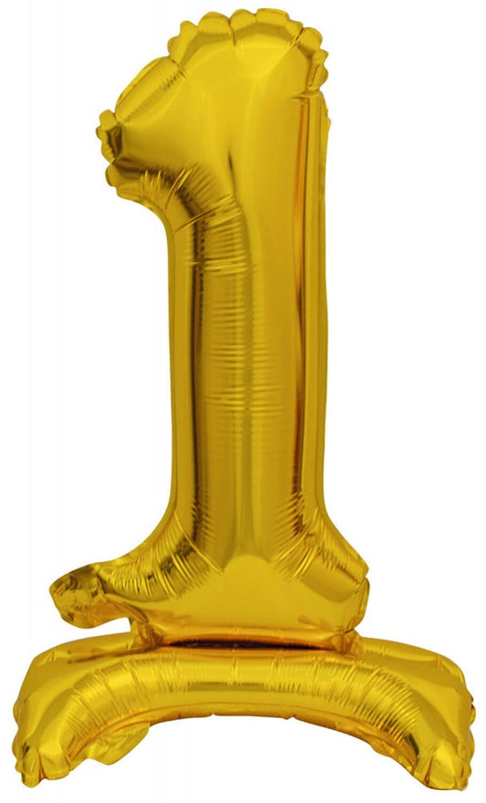 Номер G , G  Мини число 1 фолио балон with base 38 см