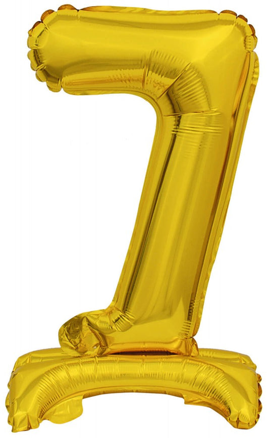 Номер G , G  Мини фолио балон число 7 with base 38 см
