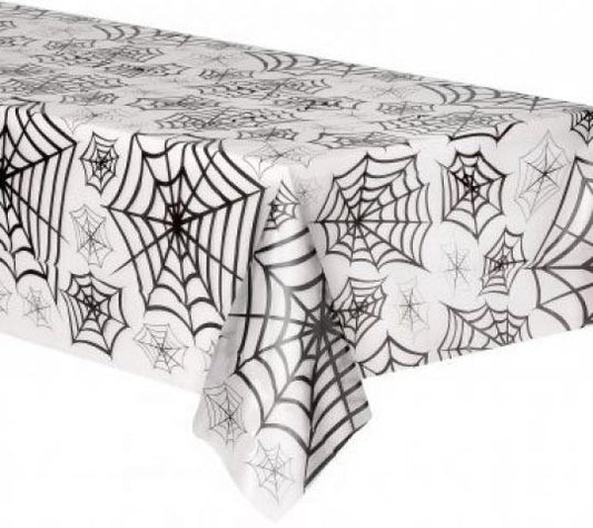 Хелоуин  Web transparent plastic tableДрехи with spiderweb 274x139 см