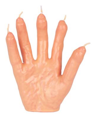 Хелоуин  Hand-shaped candle with blood effect