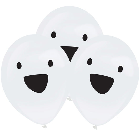 Хелоуин  White Ghost LED Балон, 4 части 11 inch (27.5 см)