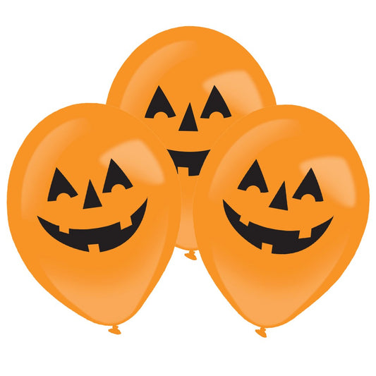 Хелоуин  Orange Pumpkin LED Светло Балон, Pack of 4, 11 inch (27.5 см)
