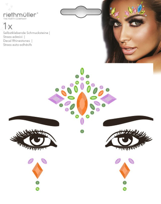 Парти Face Tattoo with Self-Adhesive Rhinestones