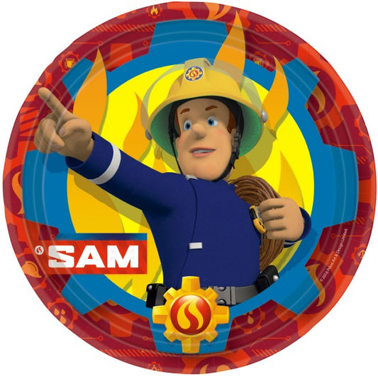 Пожарникарят Сам Fire пластамасова чиния 8 части 23 см