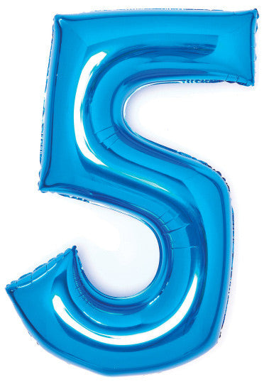 Номер Син Син число 5 фолио балон 66 см