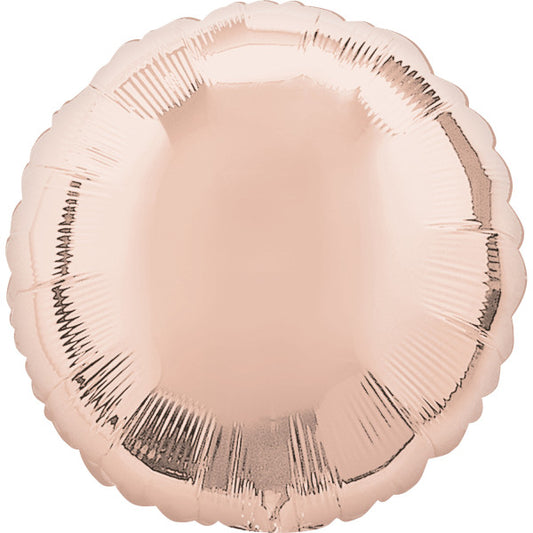 Satin Metallic Роза G  round фолио балон 43 см