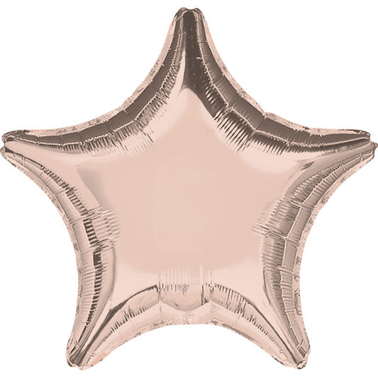 Satin Metallic Роза G  Звезда фолио балон 48 см