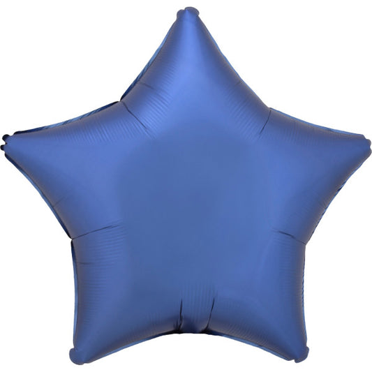 Satin Silk Azure Син Звезда фолио балон 48 см