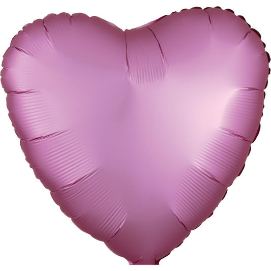 Satin Silk Фламинго Сърце-shaped фолио балон 43 см