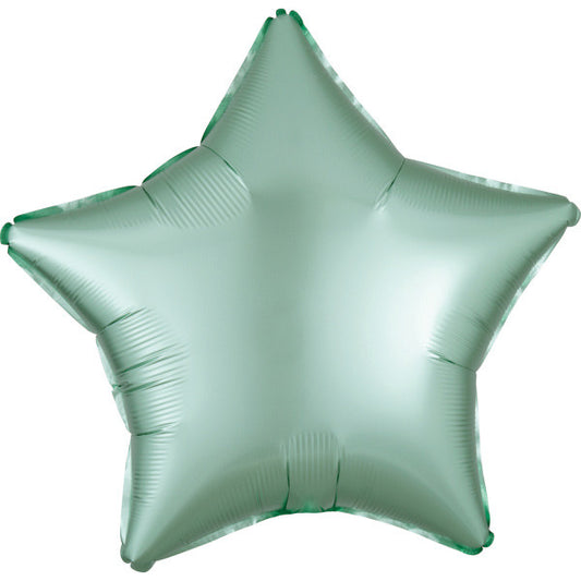 Satin Silk Mint Green Звезда фолио балон 48 см