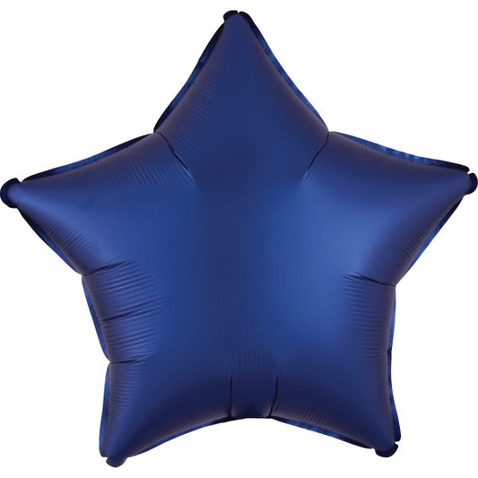 Satin Silk Navy Син Звезда фолио балон 48 см