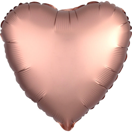 Satin Silk Роза Copper Сърце фолио балон 43 см