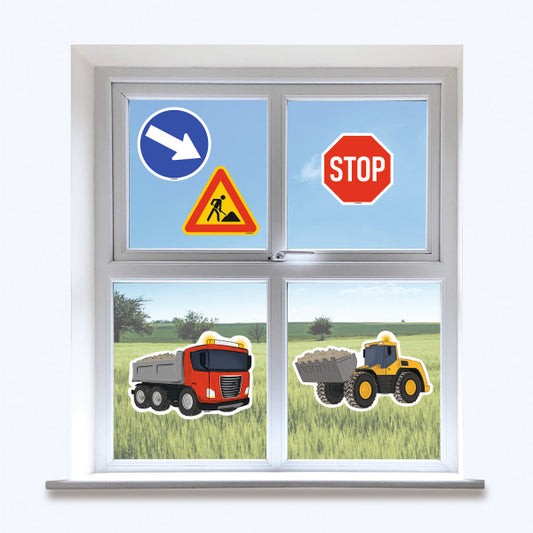 Construction Sand window sticker комплект от 5