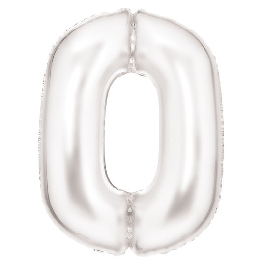 Номер Lustre White, White Номер 0 Фолиев балон 86 см