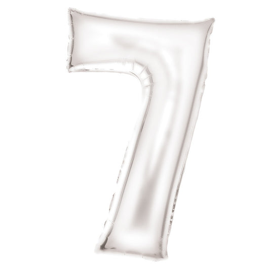 Номер Lustre White, White число 7 фолио балон 86 см