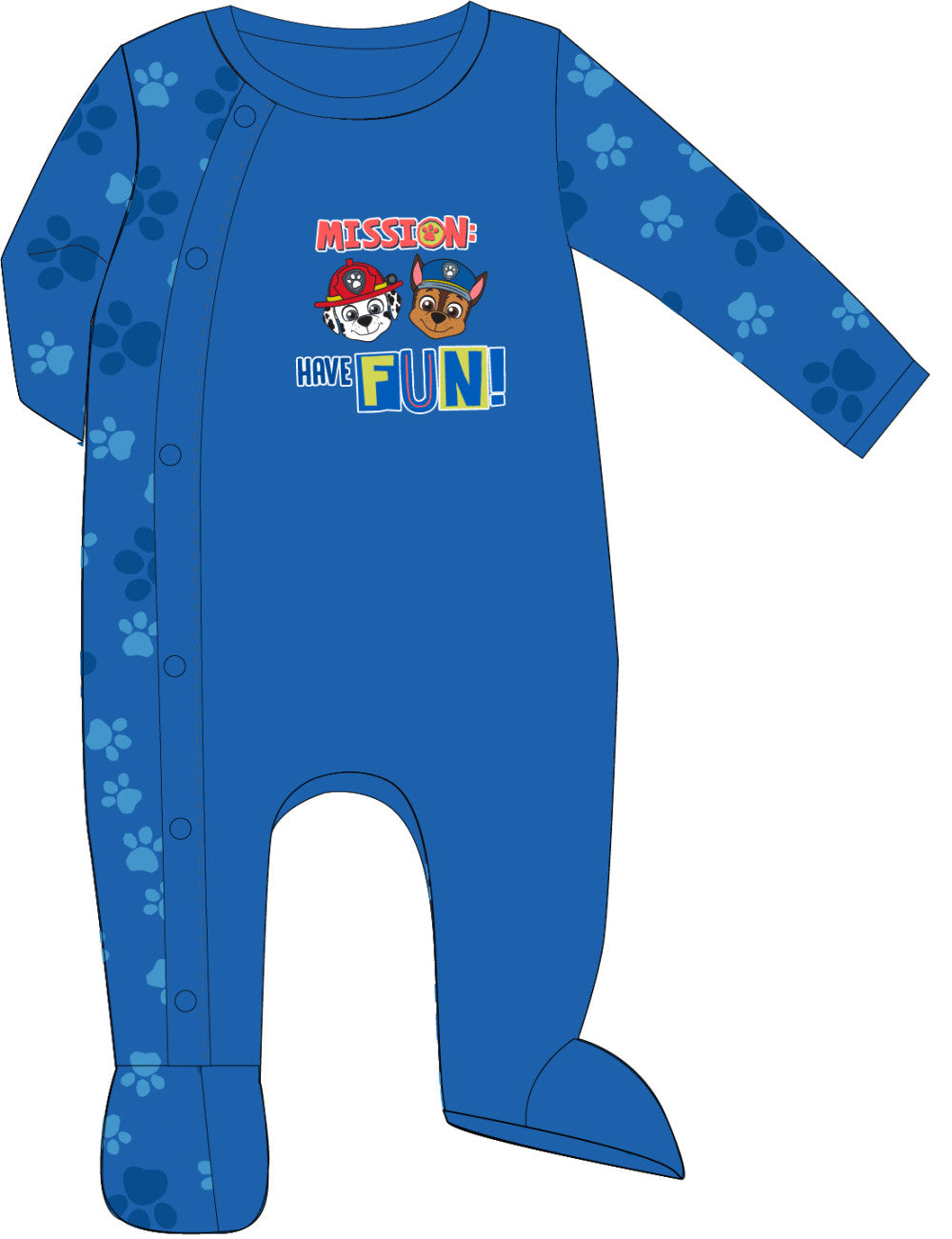 Пес патрул Fun Син Бебе romper 3-23 months