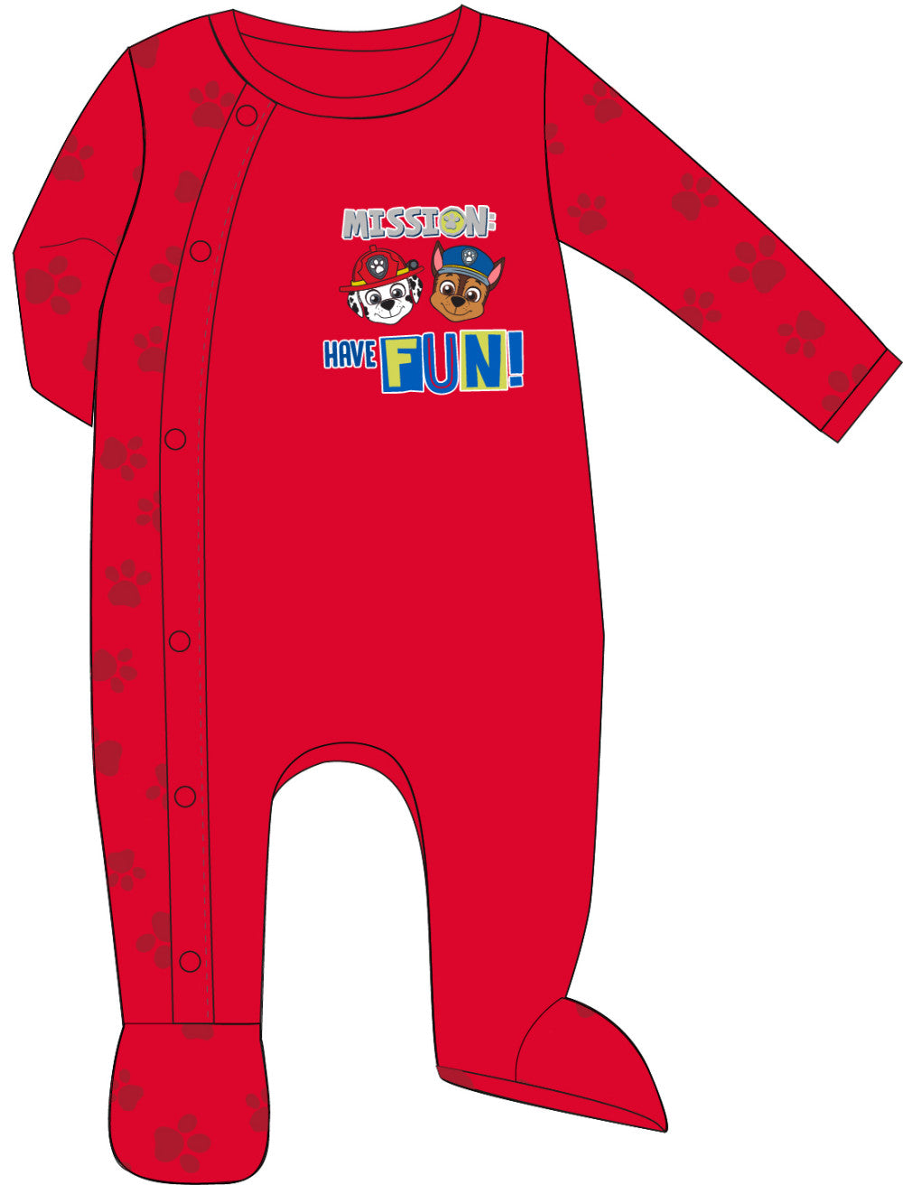 Пес патрул Fun Red Бебе romper 3-23 months