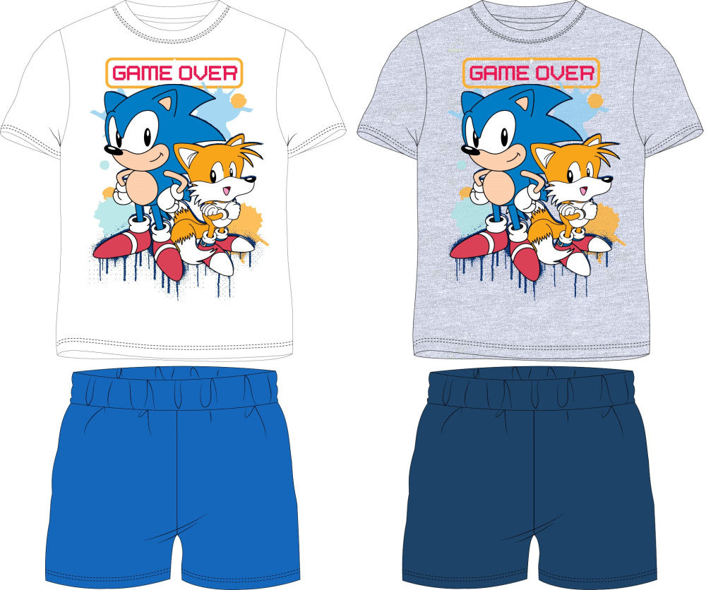 Таралежът Соник Game Over детски short pajamas 104-134 см
