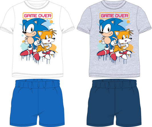 Таралежът Соник Game Over детски short pajamas 104-134 см