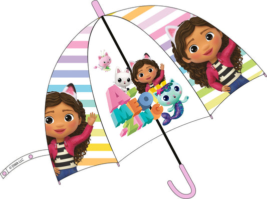 Куклената къща на Габи A-meozing child semi-Колаатовic transparent umbrella ?Ш74 см