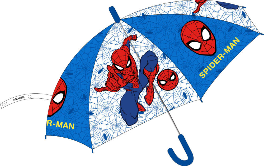 Спайдърмен  Web Син детски semi-Колаатовic transparent umbrella ?Ш74 см