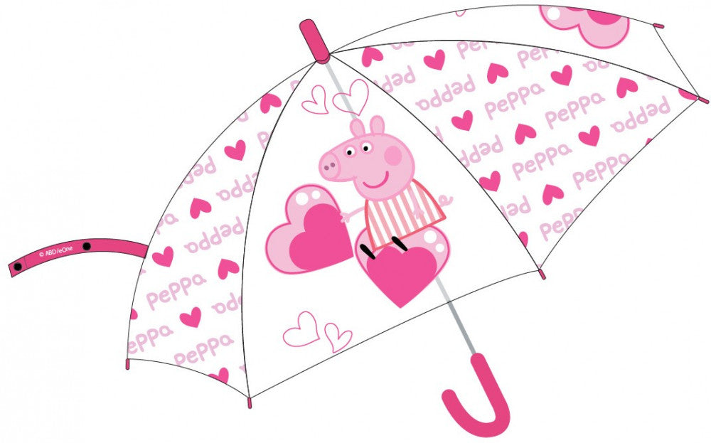 Пепа Пиг детски semi-Колаатовic transparent umbrella ?Ш68 см
