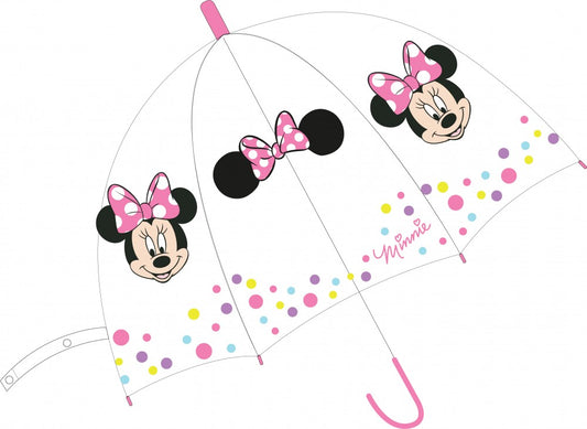 Дисни Мини  Деца Transparent Semi-Колаатовic Umbrella ?Ш68 см