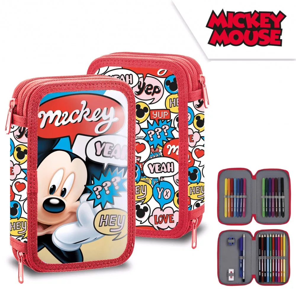 Пълен Комплект Несесер Мики Маус Mickey Mouse с принадлежности за училище