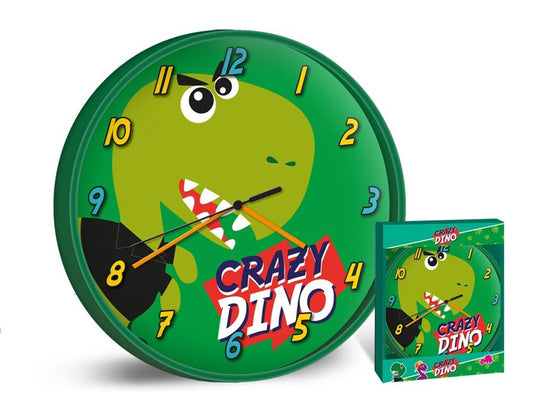 Динозавър Green wall clock 25 см